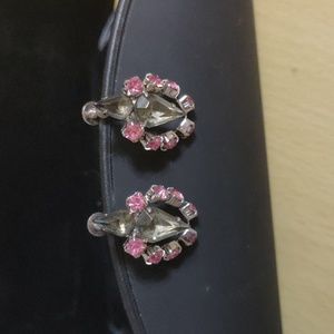 Vintage 67 Years Old Rhinestone Earrings